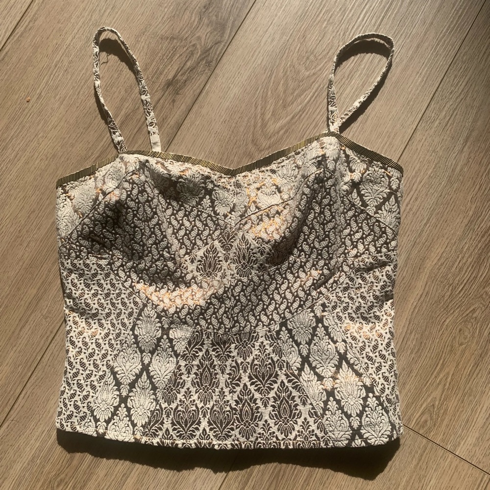 Free People Jacquard Corset Top